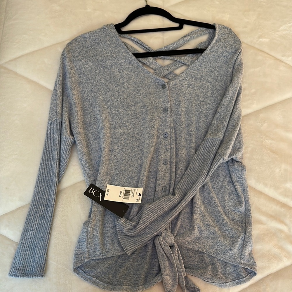 BCX light blue sweater